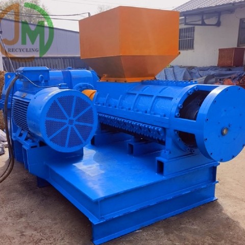 Horizontal Spiral Crusher Spiral Shredder for crushing recycling fishnet clothes bags