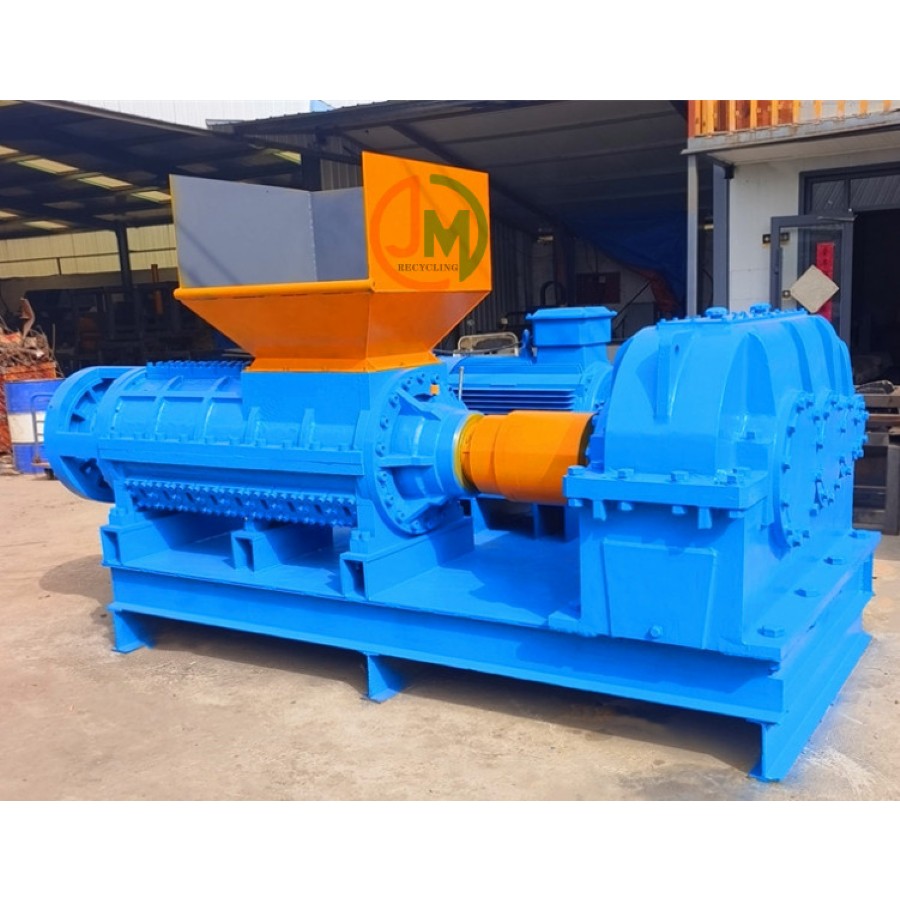 Horizontal Spiral Crusher Spiral Shredder for crushing recycling fishnet clothes bags