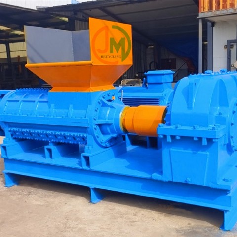 Horizontal Spiral Crusher Spiral Shredder for crushing recycling fishnet clothes bags